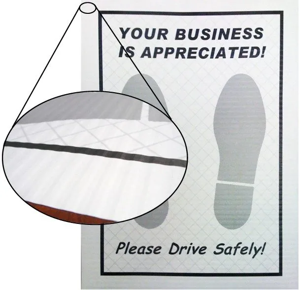 Stack of heavy-duty poly-back floor mats